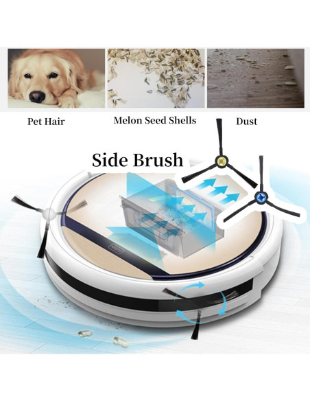 Cepillos Laterales AUNMAS para Aspiradora ILIFE a7 v8S - 2 Piezas