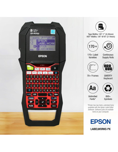 Impresora de Etiquetas Portátil Epson LABELWORKS LW-PX700 - Kit Completo