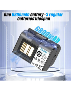 Batería de Reemplazo 6800mAh para Impresoras Zebra ZQ520 ZQ620 2