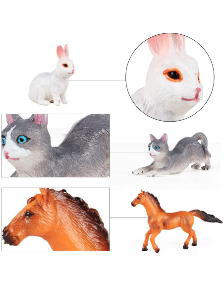 Conjunto 12 Animales de Granja RCOMG para Niños