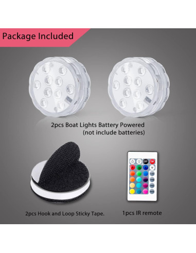 Luces de Barco Inalámbricas LED RGB Shangyuan 2 Pcs