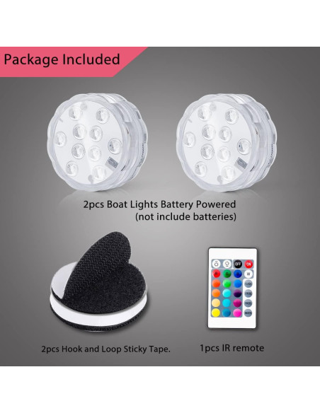 Luces de Barco Inalámbricas LED RGB Shangyuan 2 Pcs