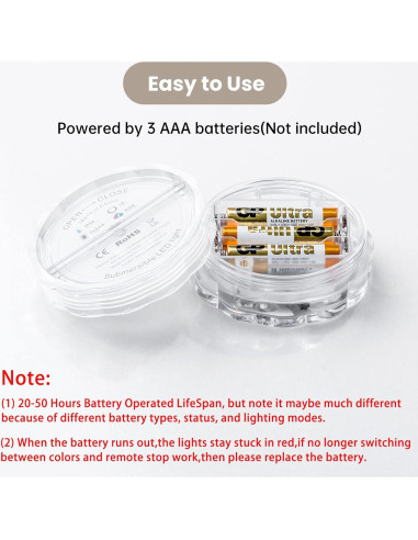 Luces de Barco Inalámbricas LED RGB Shangyuan 2 Pcs