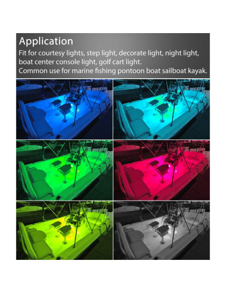 Luces de Barco Inalámbricas LED RGB Shangyuan 2 Pcs