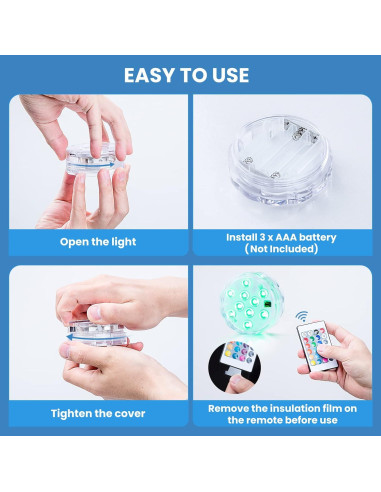 Luces de Barco Inalámbricas LED RGB Shangyuan 2 Pcs