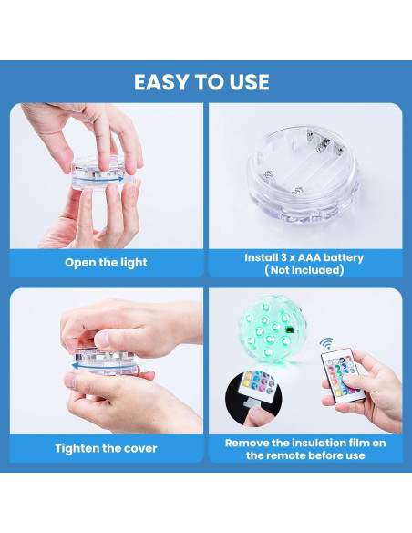 Luces de Barco Inalámbricas LED RGB Shangyuan 2 Pcs