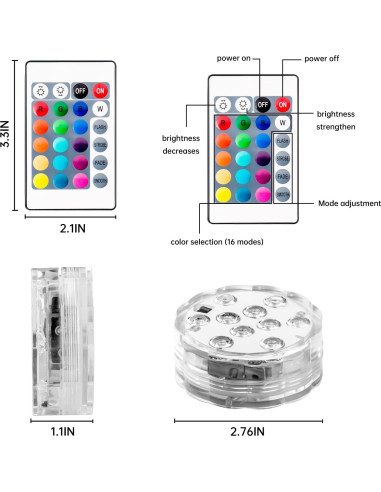 Luces de Barco Inalámbricas LED RGB Shangyuan 2 Pcs