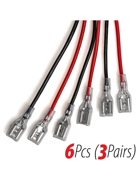Conectores de Terminal de Batería SLA KASSupply F2 6.3mm 6 Piezas