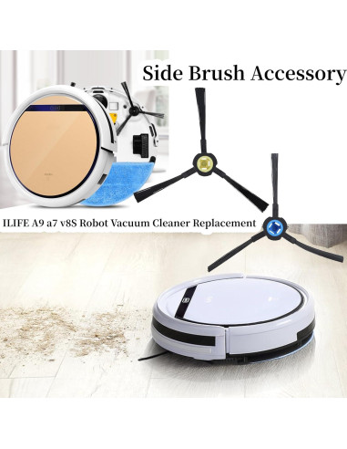 Cepillos Laterales AUNMAS para Aspiradora ILIFE a7 v8S - 2 Piezas