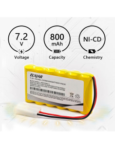 Baterías Recargables Ni-CD 7.2V 800mAh Elxjar para RC 2