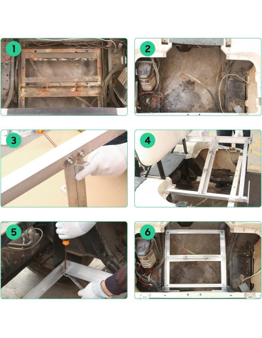 Bandeja de Batería Aluminio 10L0L para EZGO TXT 1994-2013