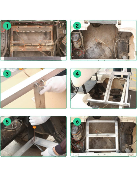 Bandeja de Batería Aluminio 10L0L para EZGO TXT 1994-2013