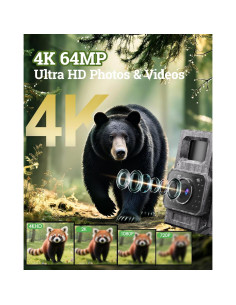 Cámara de sendero solar MAXDONE 4K 64MP WiFi IP66 2