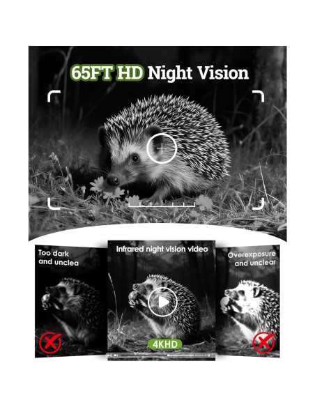 Cámara de sendero solar MAXDONE 4K 64MP WiFi IP66