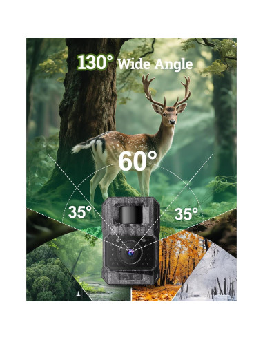 Cámara de sendero solar MAXDONE 4K 64MP WiFi IP66