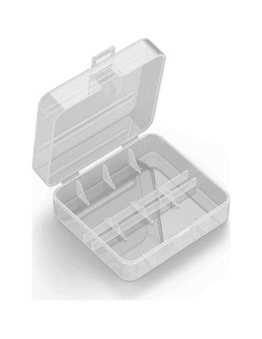 Caja de Almacenamiento de Baterías Heyiarbeit para 2 Baterías 26650 - Transparente