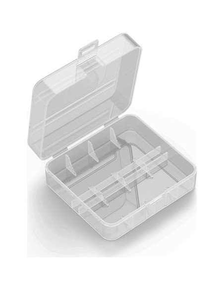 Caja de Almacenamiento de Baterías Heyiarbeit para 2 Baterías 26650 - Transparente
