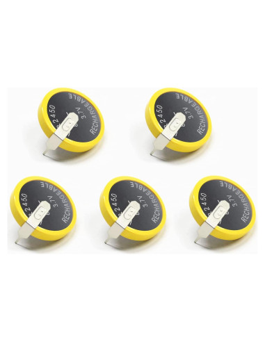 Batería Recargable LIR2450 EEMB 120mAh 3.7V x5 con Pestañas