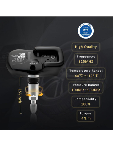 Sensor TPMS Marsflex PMV-107J 4 Pcs Compatible Toyota Lexus