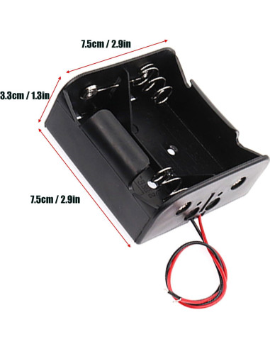 Soporte de Batería D 2 Piezas con Cable Conector 3V