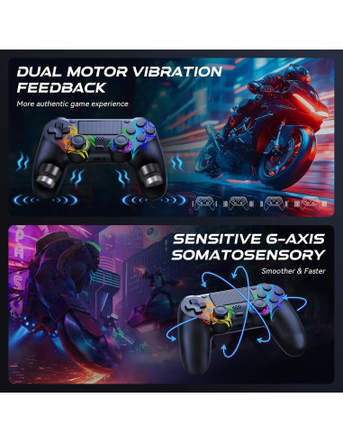 Controlador Inalámbrico GamingBoy RGB para PS4/PC - 2 Pack