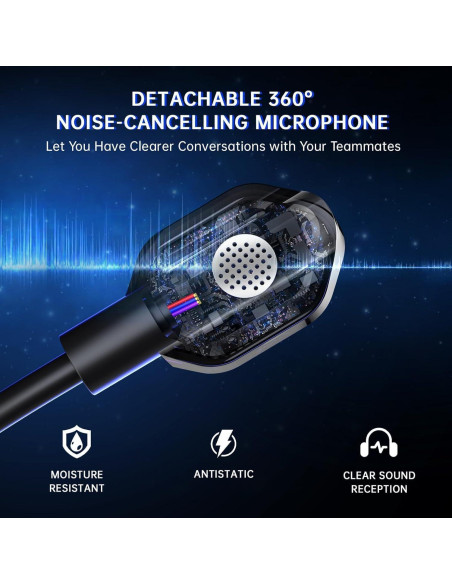 Auriculares Inalámbricos RYR Captain 560 para Juegos - Sonido 3D