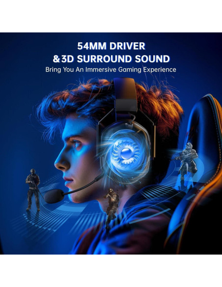 Auriculares Inalámbricos RYR Captain 560 para Juegos - Sonido 3D