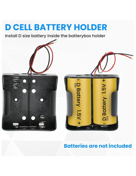 Soporte de Batería D SDTC Tech 2 Ranuras 3V con Cables