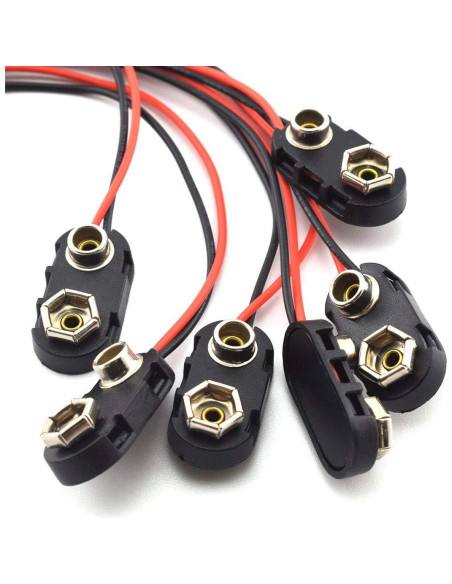 Conector de Batería 9V SDTC Tech 6 Piezas con Cables