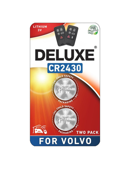 Baterías CR2430 para Llave Volvo XC60 S60 V60 (Paquete de 2)