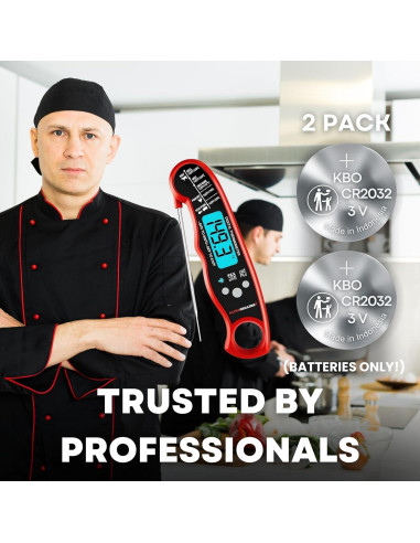 Baterías CR2032 para Termómetro de Carne Key Battery Outlet - Paquete de 2