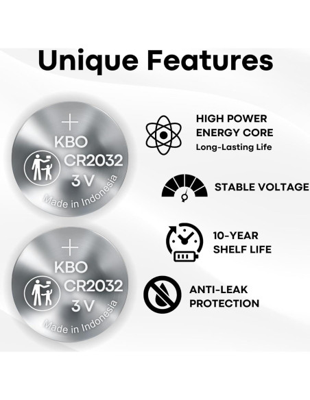 Baterías CR2032 para Termómetro de Carne Key Battery Outlet - Paquete de 2