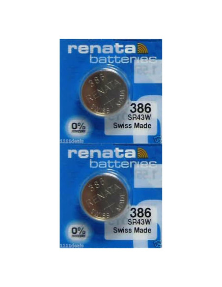 Baterías de Óxido de Plata Renata 386 SR43W - 1.55V (2 Unidades)