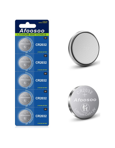 Baterías de Litio Afoosoo CR2032 3V - Paquete de 5 Unidades