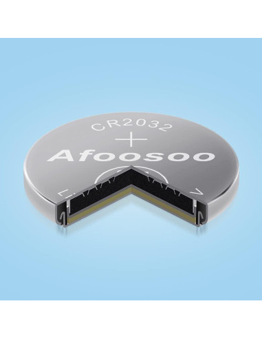 Baterías de Litio Afoosoo CR2032 3V - Paquete de 5 Unidades