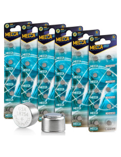 Baterías Alcalinas MEDca AG5 LR754 - Paquete de 60 - 1.5V