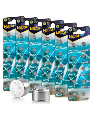 Baterías Alcalinas MEDca AG5 LR754 - Paquete de 60 - 1.5V