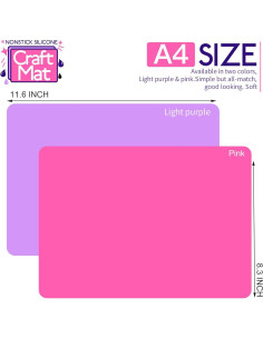 Tapetes de Silicona LEOBRO 2pcs para Manualidades 29.66x20.99cm 2