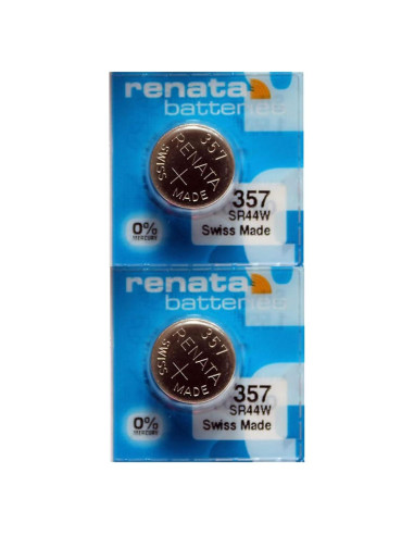 Baterías de Óxido de Plata Renata 357 SR44W - 1.55V (2 Unidades)