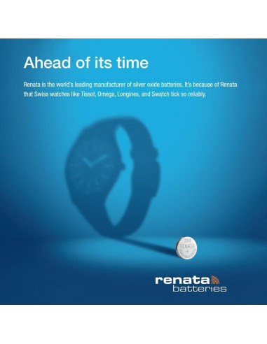 Baterías de Óxido de Plata Renata 357 SR44W - 1.55V (2 Unidades)
