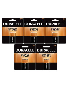 Baterías Alcalinas Duracell 9V - Paquete de 5 Unidades