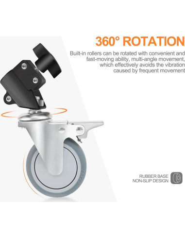 Ruedas de Soporte de Luz Profesional Wellmaking WM-3 - 3 Paquetes