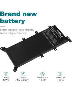 Batería de Laptop Li-polímero 7.6V 5000mAh Asus C21N1347 2