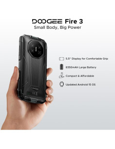 DOOGEE Fire 3 Teléfono Resistente Android 15 12GB 64GB Gris 2