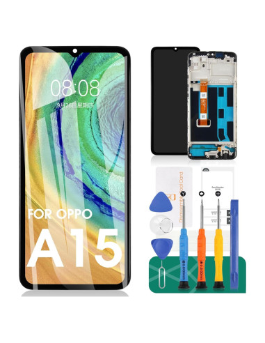 Pantalla LCD Reemplazo para Oppo A15/A15S/A16K con Marco Negro