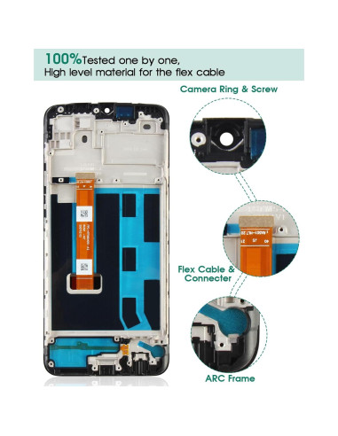 Pantalla LCD Reemplazo para Oppo A15/A15S/A16K con Marco Negro