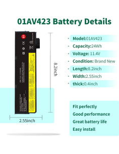 Batería DMKAOLLK 01AV423 para Lenovo ThinkPad T480 T470 2