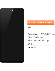 Reemplazo Pantalla LCD AGCUT para Tecno Spark 10 Pro 6.8" 2