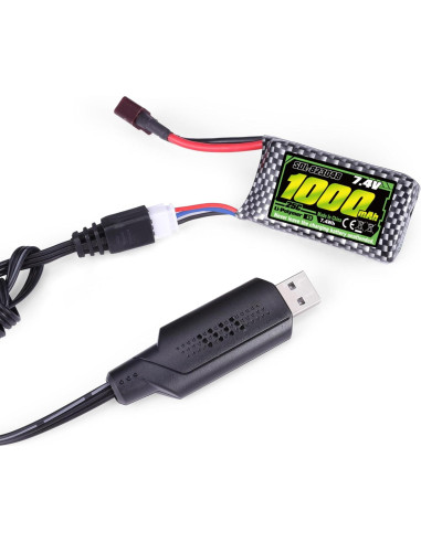 Batería Li-PO 7.4V 1000mAh Haiboxing con Cargador USB