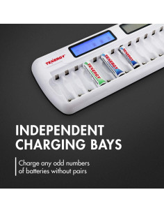 Cargador de Baterías Tenergy TN438 para 16 AA/AAA NiMH/NiCd 2